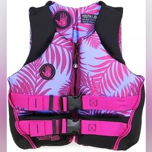 Body Glove Youth Girls PFD - U.S. Coast Guard-Approved (One Size, 55-88 lbs)
